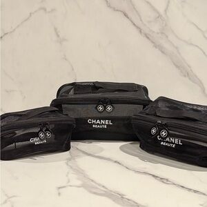 Chanel Cosmetic Pouch 3 Pc. Set